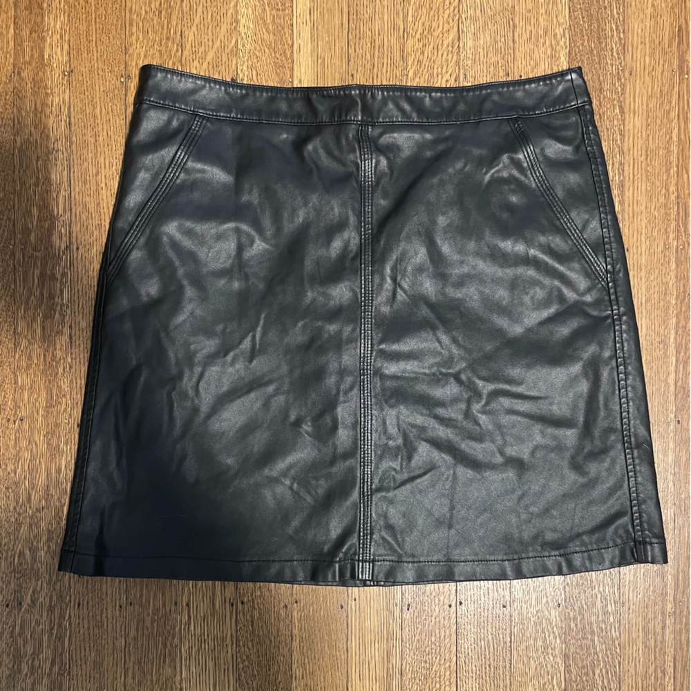 Loft Outlet Faux Leather Skirt